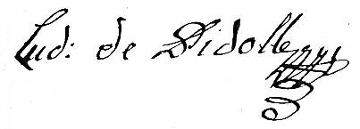 Signature of Ludwig von Pidoll